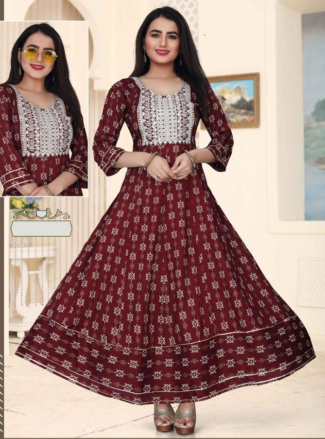 Ft Parampara Ethnic Wear Wholesale Long Anarkali Kurti Collection